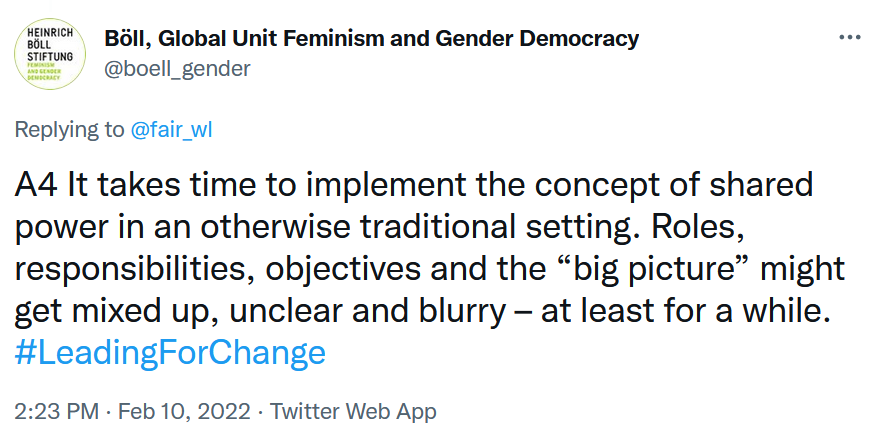 It takes time to implement the concept of shared power in an otherwise traditional setting. Roles, responsibilities, objectives and the “big picture” might get mixed up, unclear and blurry – at least for a while. 